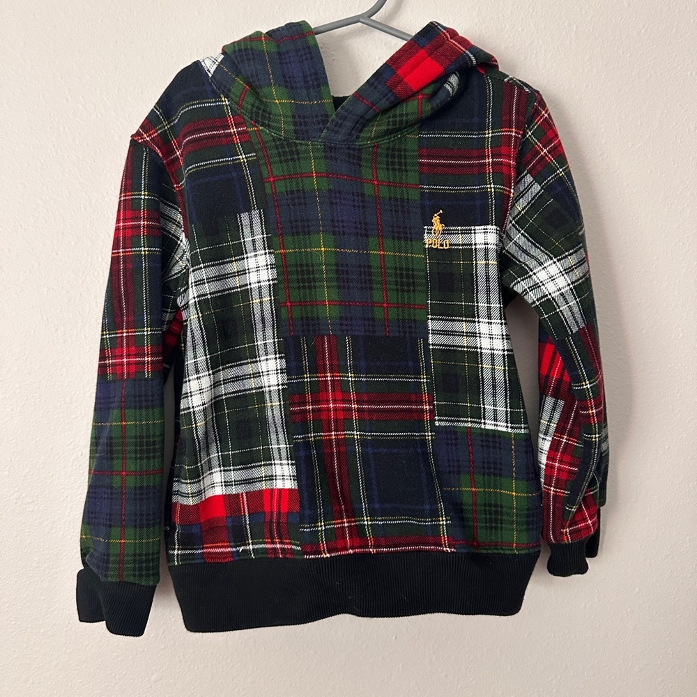 Boys Patchwork Polo Hoodie